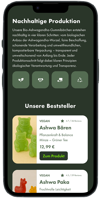 Produktkarten Screen 1